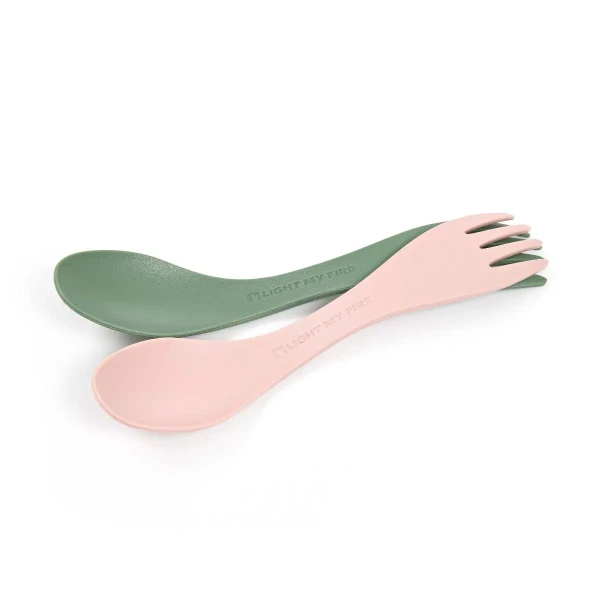 Light My Fire Spork Little Bio 2-pack, kolor: Sandy Green/Dusty Pink