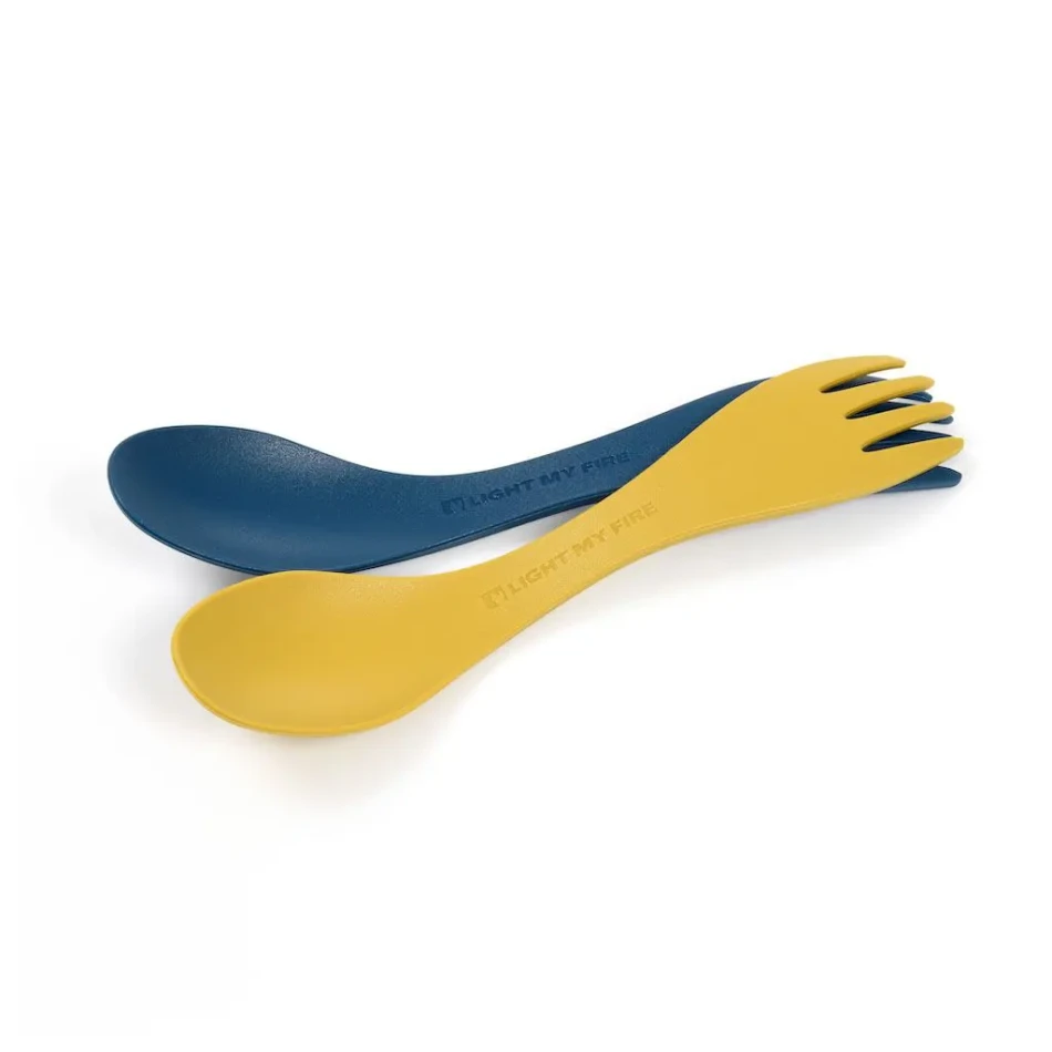 Light My Fire Spork Little Bio 2-pack, kolor: Hazy Blue/Musty Yellow