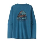 Women's Long-Sleeved Capilene Cool Daily Graphic Shirt - Waters, kolor: Wavy Blue
