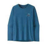 Women's Long-Sleeved Capilene Cool Daily Graphic Shirt - Waters, kolor: Wavy Blue