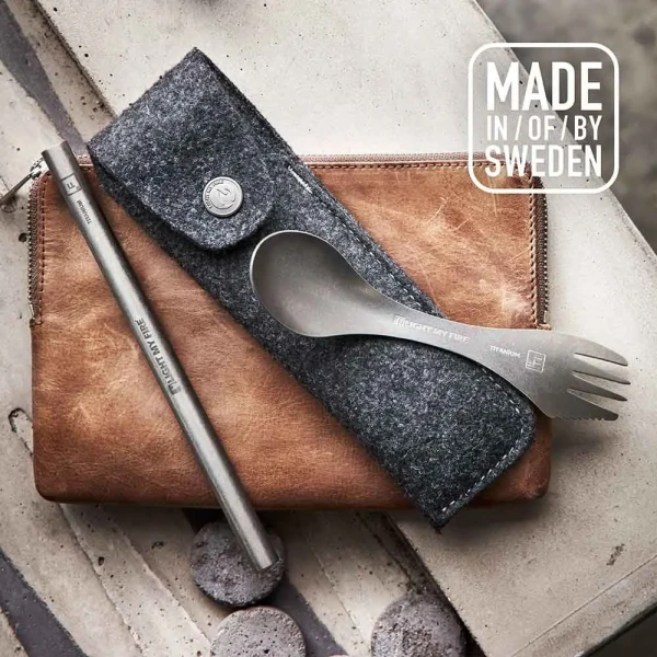 Light My Fire Spork & Straw Kit Titanium