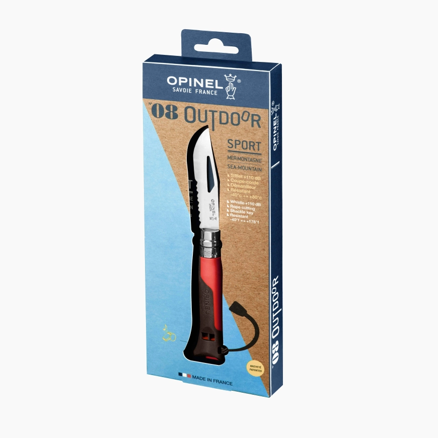 N°8 Outdoor Knife , kolor: Red