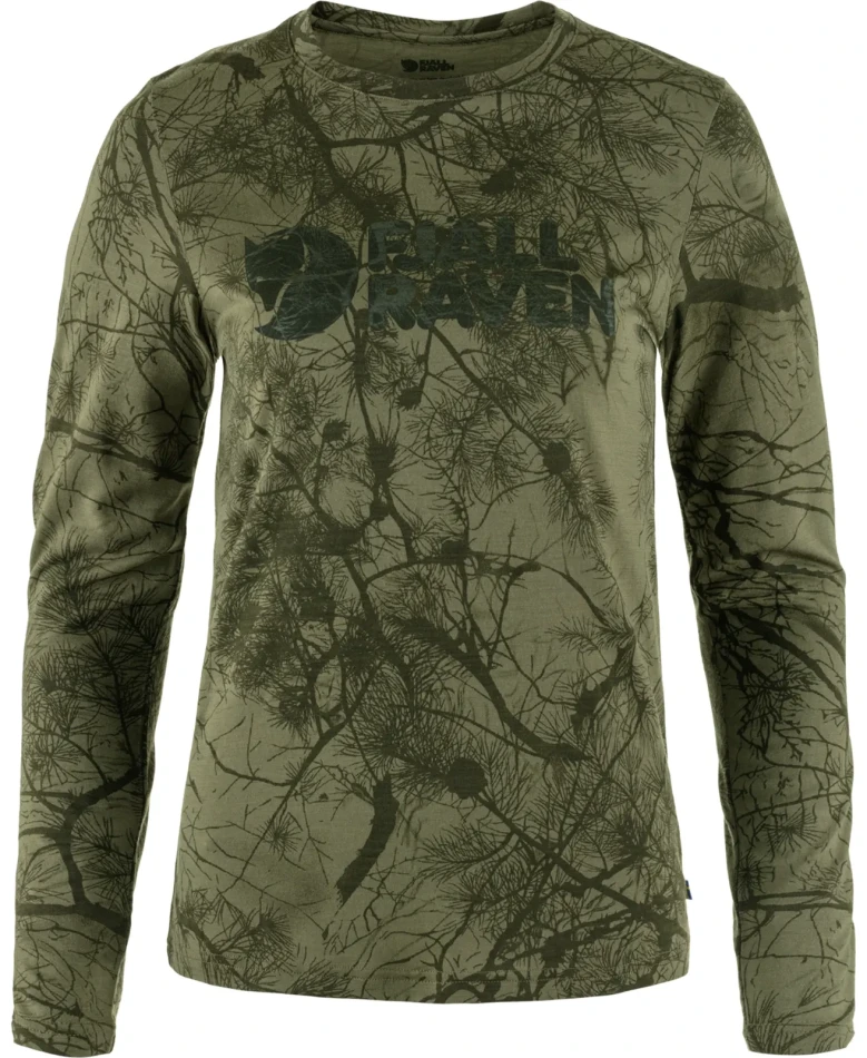 Fjallraven Varmland Wool LS W, kolor: 626 - Green Camo