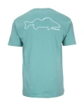 Walleye Outline T-shirt, kolor: 676 - Oil Blue Heather