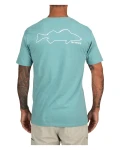 Walleye Outline T-shirt, kolor: 676 - Oil Blue Heather