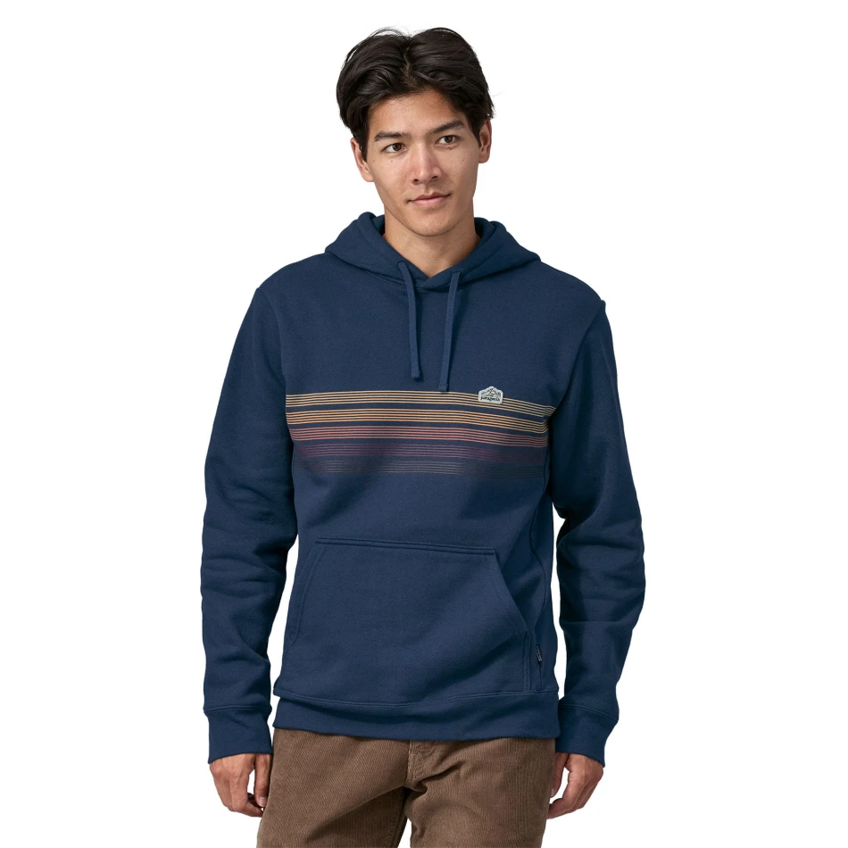 Line Logo Ridge Stripe Uprisal Hoody, kolor: Lagoom Blue