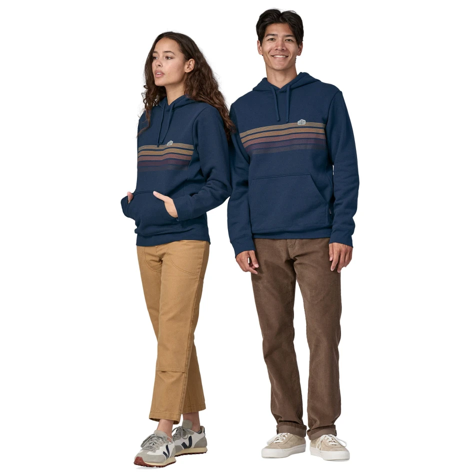 Line Logo Ridge Stripe Uprisal Hoody, kolor: Lagoom Blue