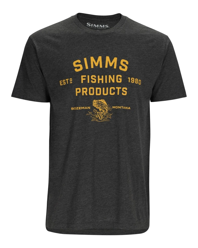 Stacked Logo Bass T-Shirt, kolor: 086 - Charcoal Heather