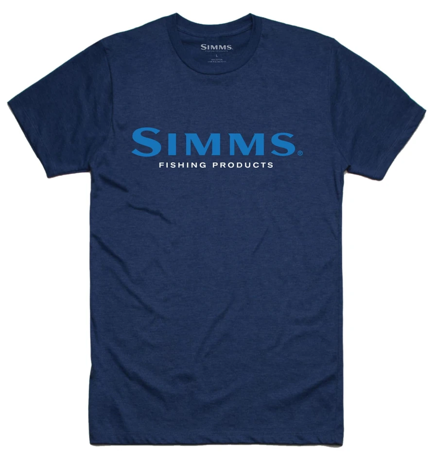 Simms Logo T-Shirt, kolor: 195 - Dark Moon Heather