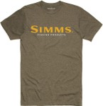 Simms Logo T-Shirt, kolor: 375 - Olive Heather