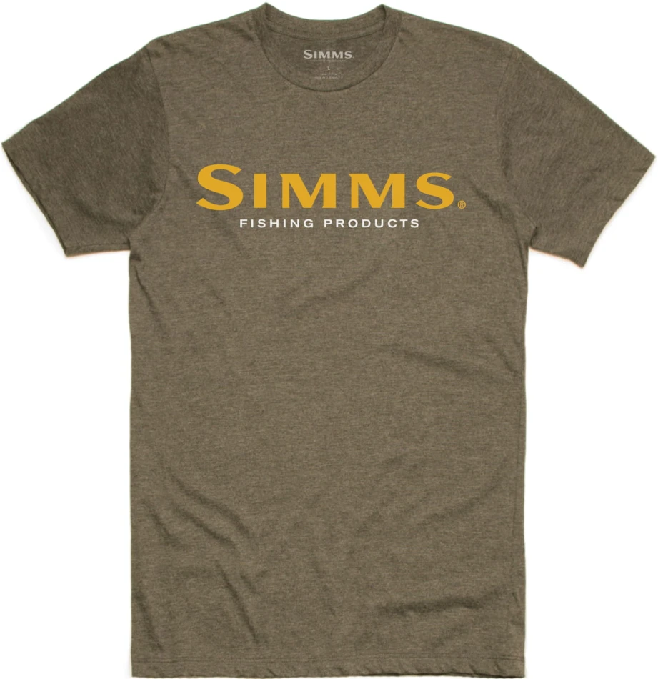 Simms Logo T-Shirt, kolor: 375 - Olive Heather