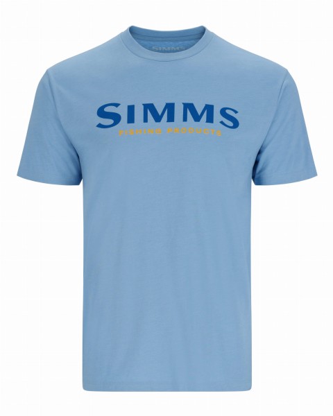 Simms Logo T-Shirt, kolor: 1056 - Lt. Blue Heather