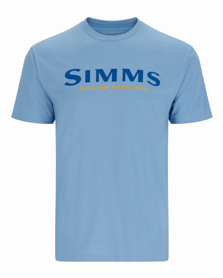 Simms Logo T-Shirt, kolor: 1056 - Lt. Blue Heather
