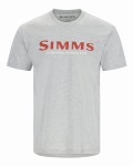 Simms Logo T-Shirt, kolor: 2023 - Grey Heather - Crimson