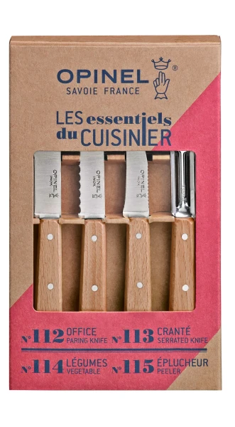 Opinel Natural 4 Essentials Knives Box Set