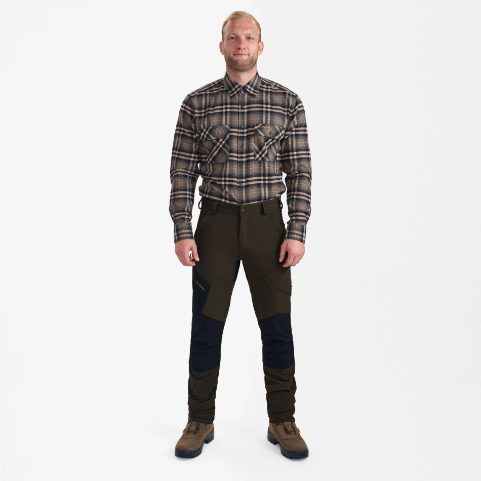 Northward Trousers, kolor: 378-999 - Bark Green / Black