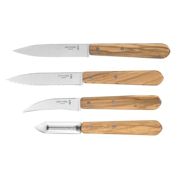 Opinel Olivewood 4 Essentials Knives Box Set