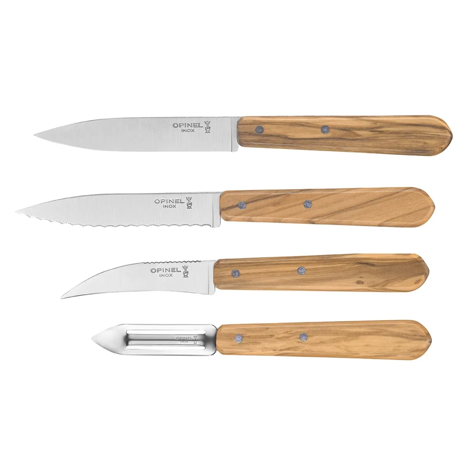 Opinel Olivewood 4 Essentials Knives Box Set