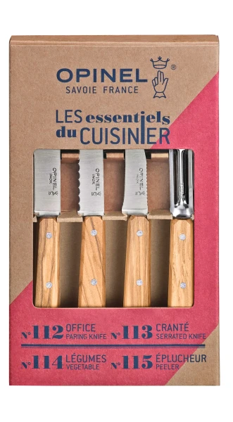 Opinel Olivewood 4 Essentials Knives Box Set