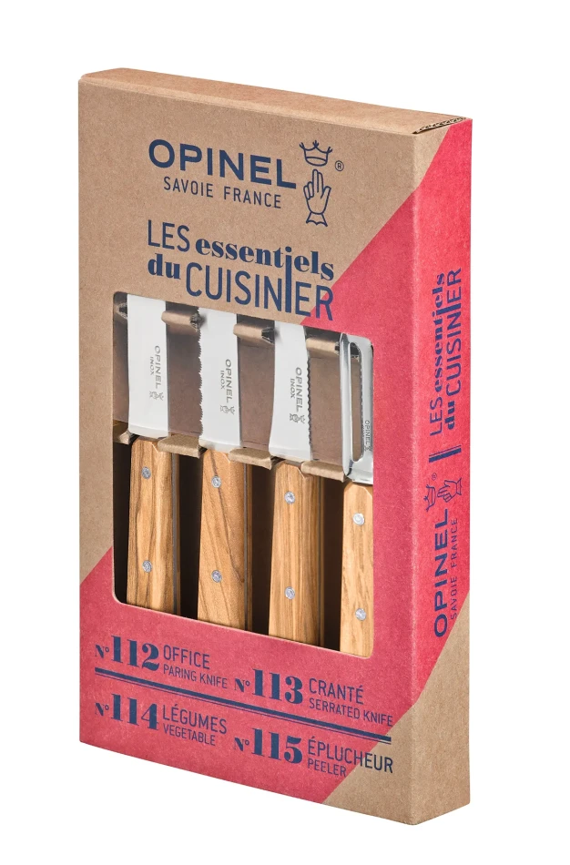 Opinel Olivewood 4 Essentials Knives Box Set