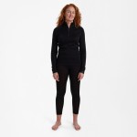 Lady Merino 1/2-Zip Undershirt, kolor: 992 - Black Oak