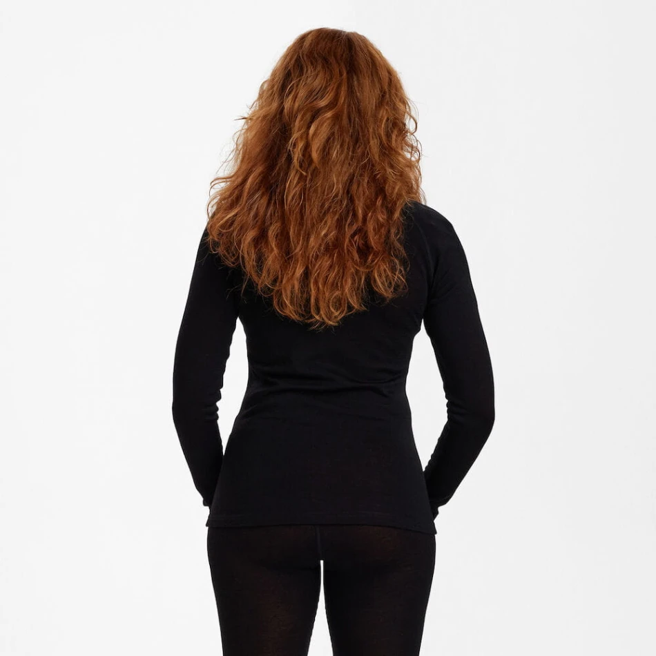 Lady Merino 1/2-Zip Undershirt, kolor: 992 - Black Oak