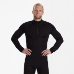 Quinn Merino 1/2 Zip Undershirt, kolor: 992 - Black Oak