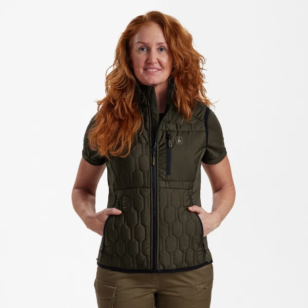 Lady Mossdale Quilted Waistcoat, kolor: 361 - Forest Green