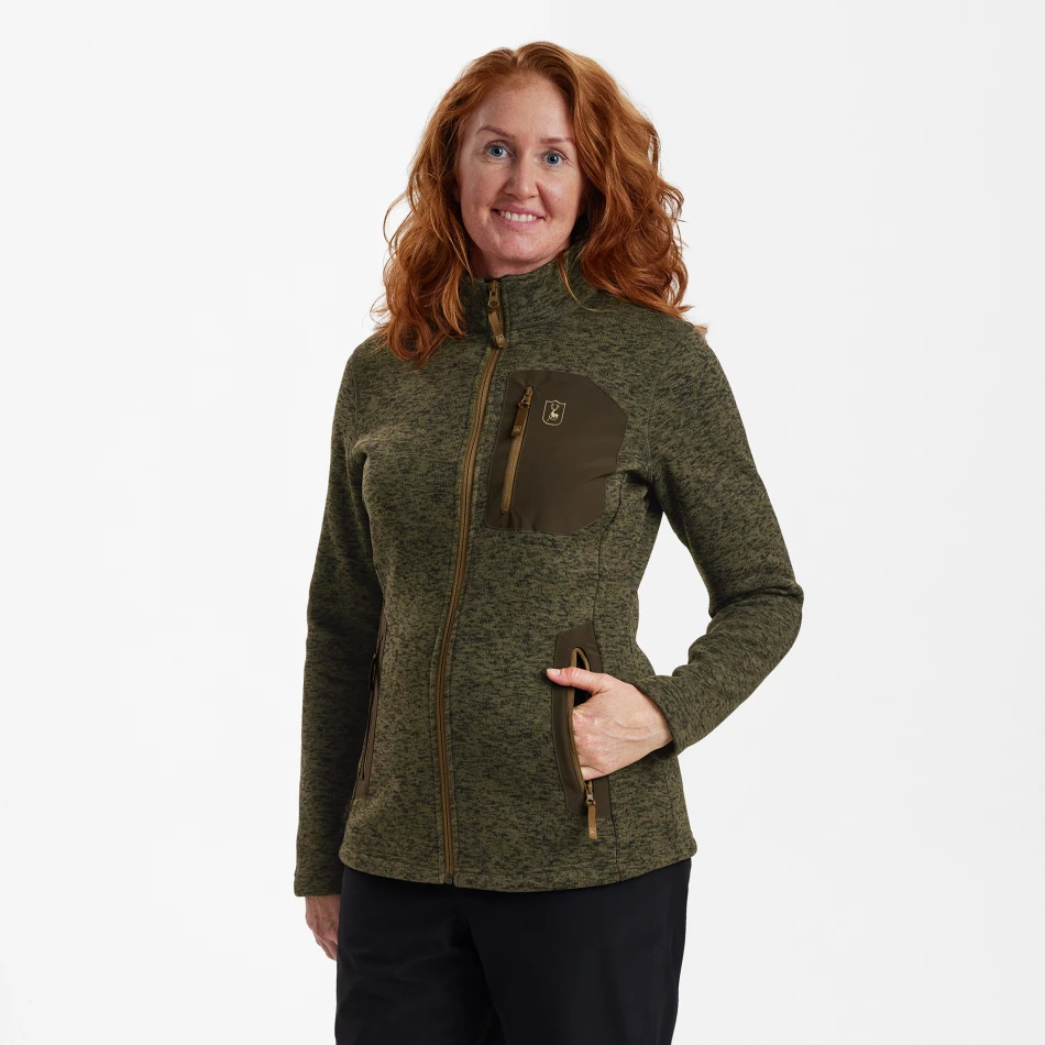 Lady Sarek Knitted Jacket, kolor: 365 - Olive Night melange
