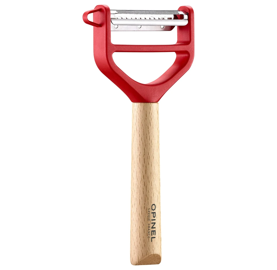 Opinel T-Duo wooden peeler, kolor: Red