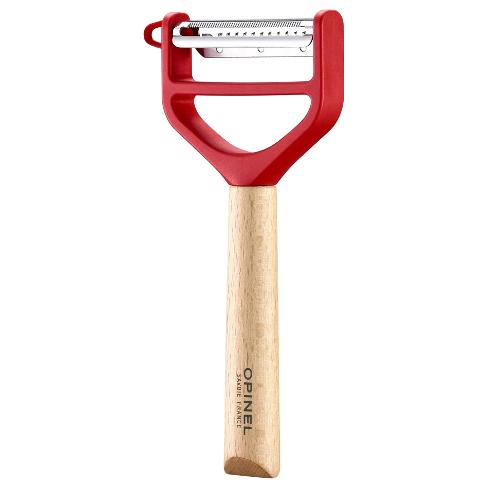 Opinel T-Duo wooden peeler, kolor: Red