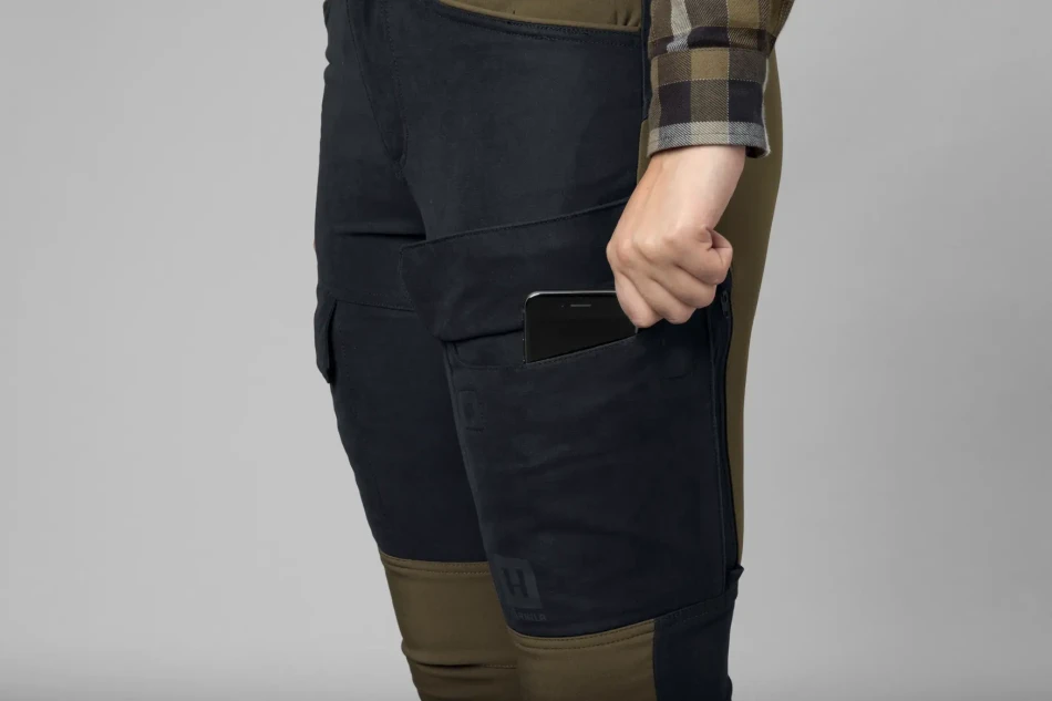 Harkila Scandinavian Trousers Woman, kolor: Willow Green/Deep Well Purple
