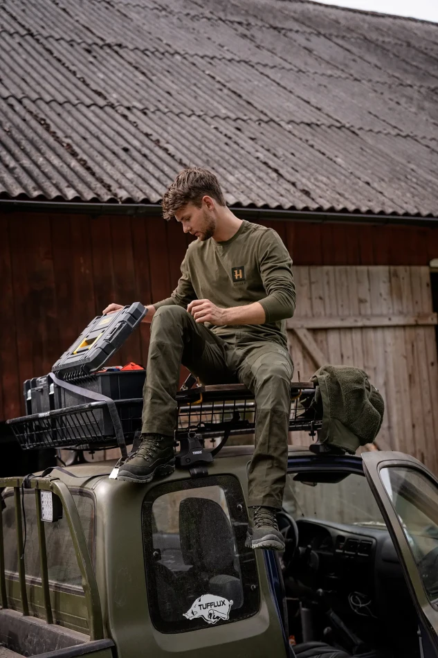 Harkila Fjell Trousers, kolor: Forest Night/Rosin