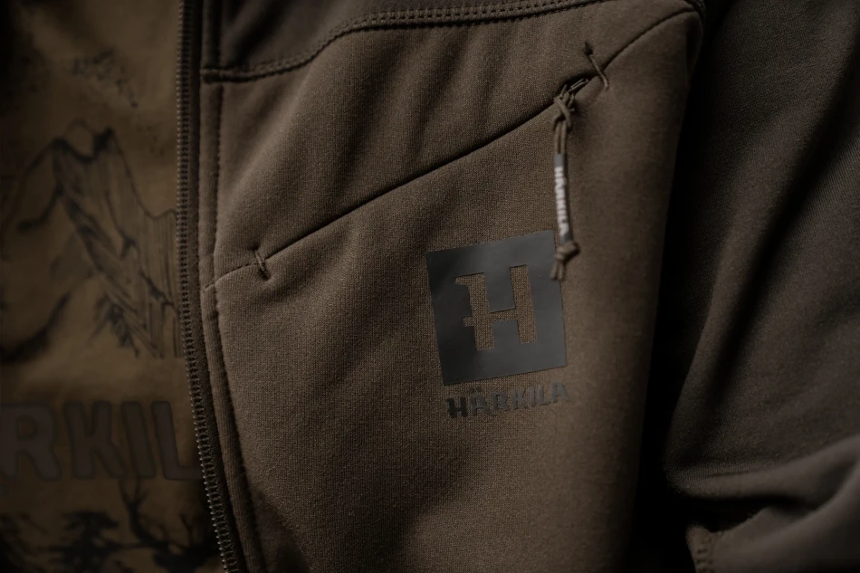 Harkila Olaf Fleece Jacket, kolor: Willow Green/Shadow Grey