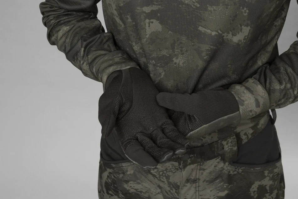 Harkila NOCTYX Camo Fleece Gloves W/Foldback Finger