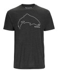 Trout Outline T-shirt, kolor: 086 - Charcoal Heather