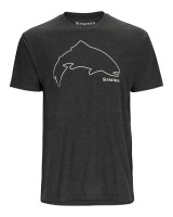 Trout Outline T-shirt, kolor: 086 - Charcoal Heather