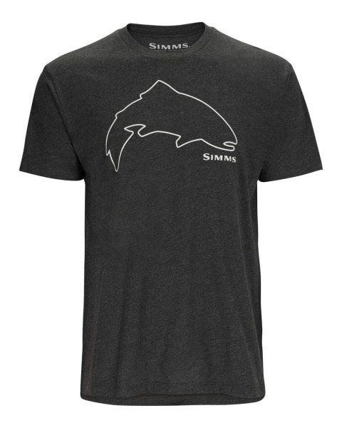 Trout Outline T-shirt, kolor: 086 - Charcoal Heather
