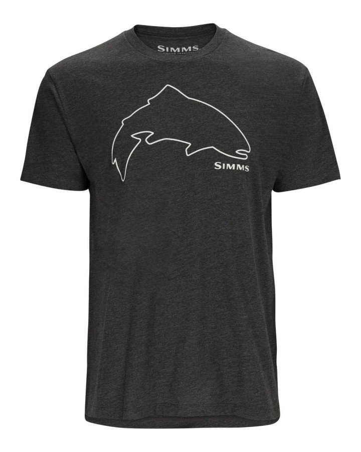 Trout Outline T-shirt, kolor: 086 - Charcoal Heather