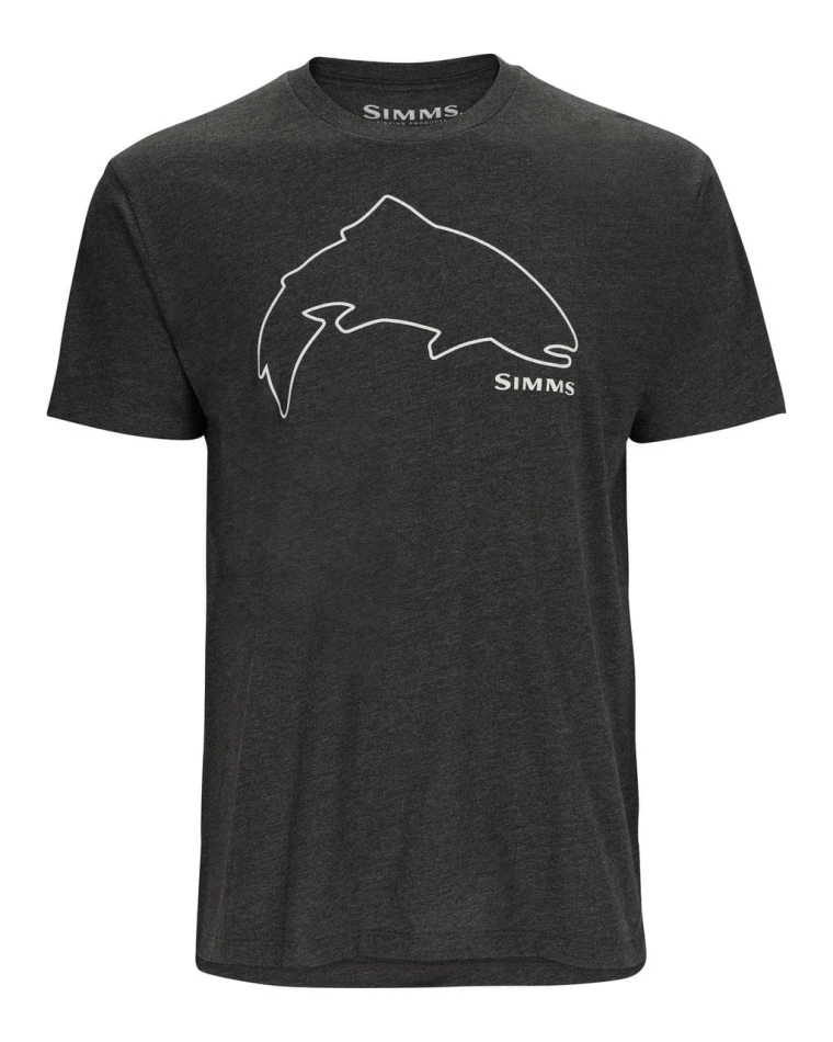 Trout Outline T-shirt, kolor: 086 - Charcoal Heather