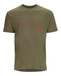 Trout Outline T-shirt, kolor: 914 - Military Heather