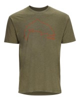 Trout Outline T-shirt, kolor: 914 - Military Heather