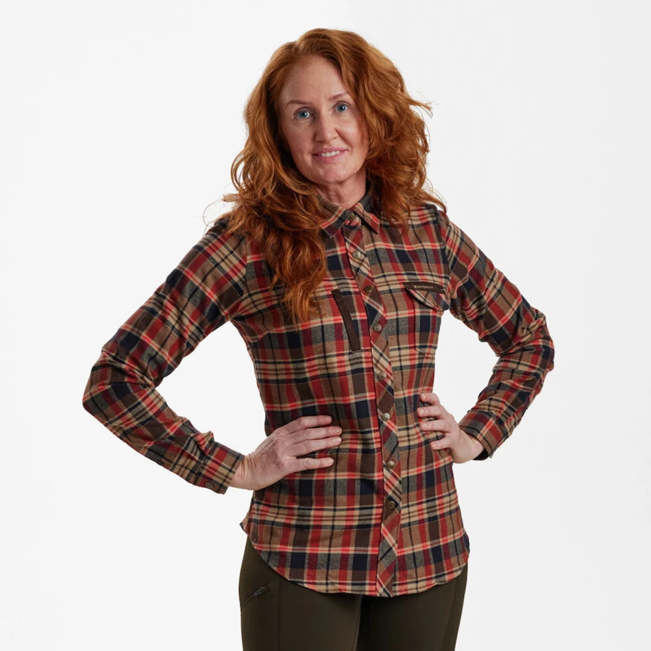 Lady Athena Shirt, kolor: 699 - Orange Checked