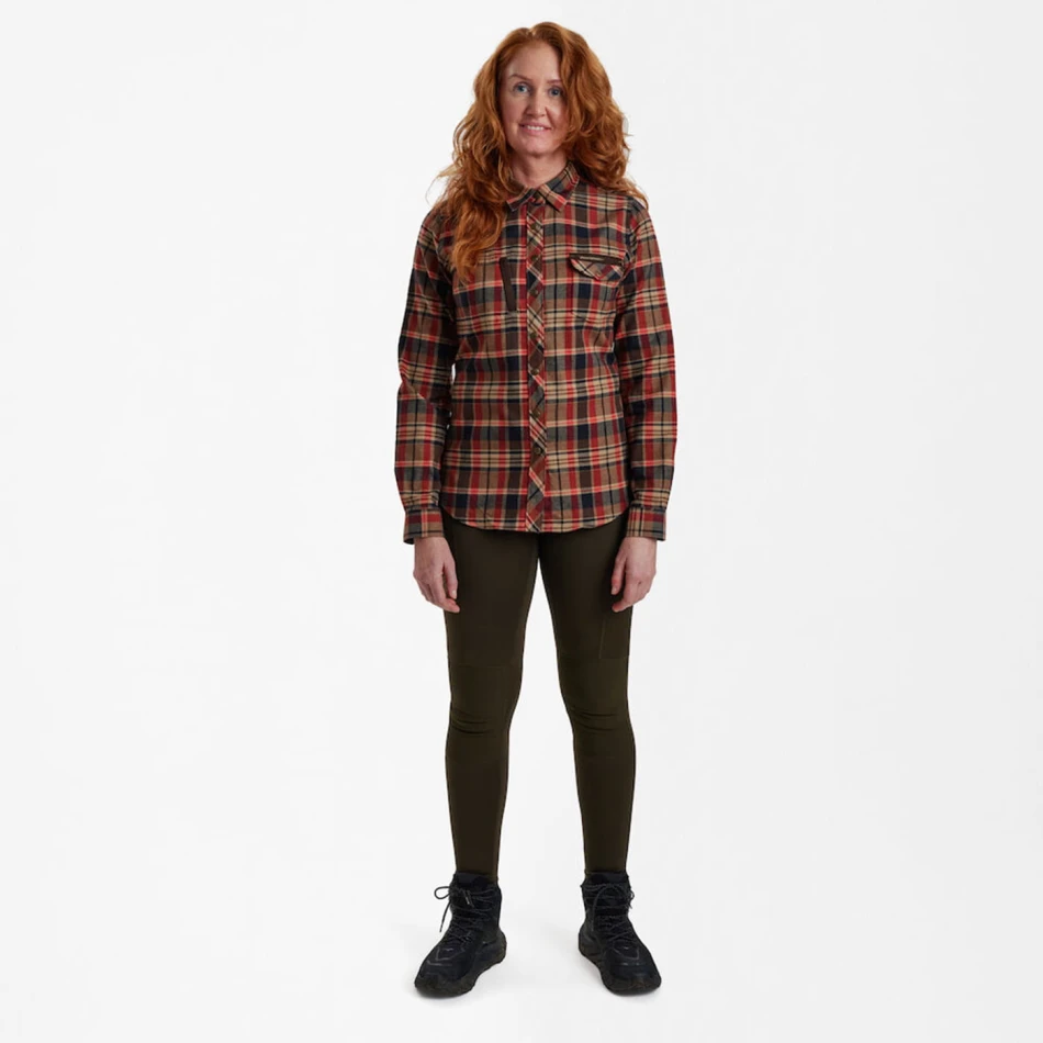 Lady Athena Shirt, kolor: 699 - Orange Checked