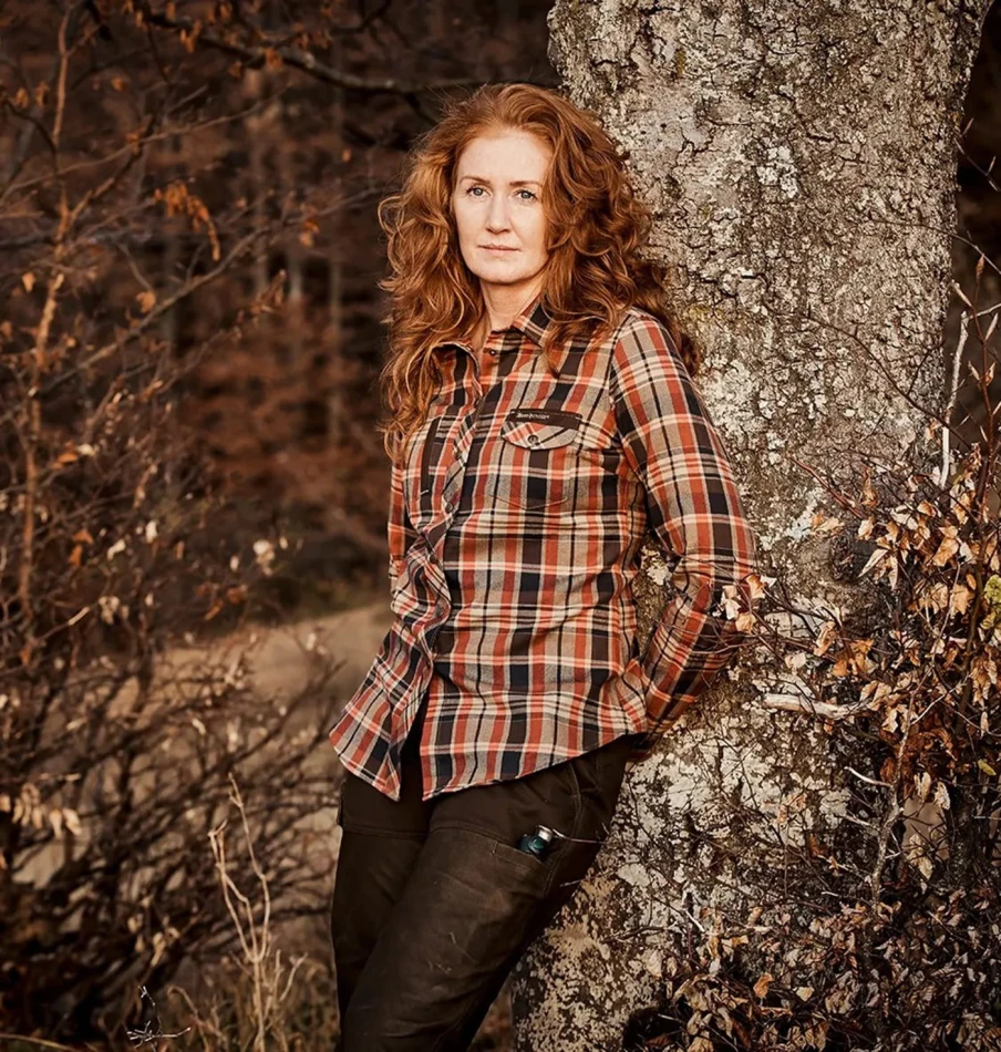 Lady Athena Shirt, kolor: 699 - Orange Checked