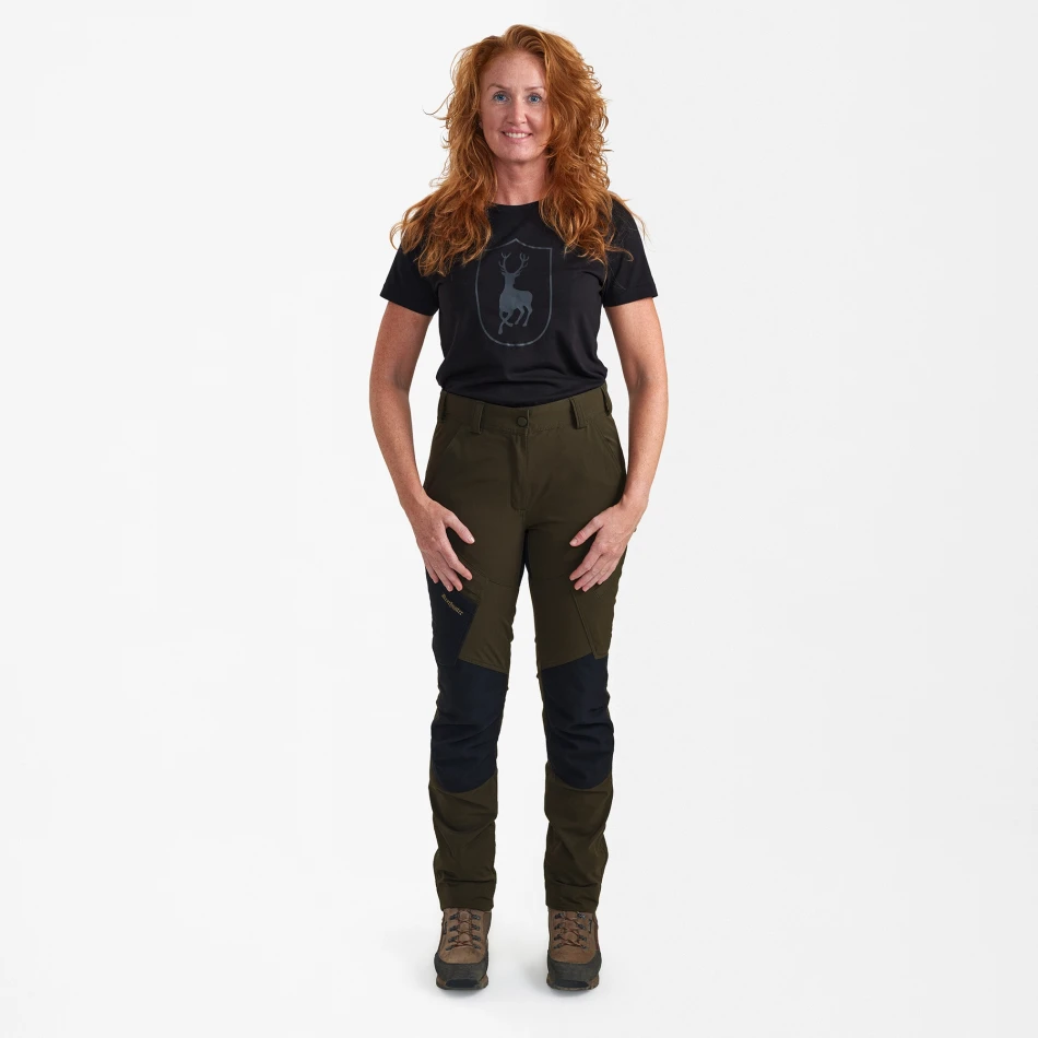 Lady Northward Trousers, kolor: 378-999 - Bark Green / Black