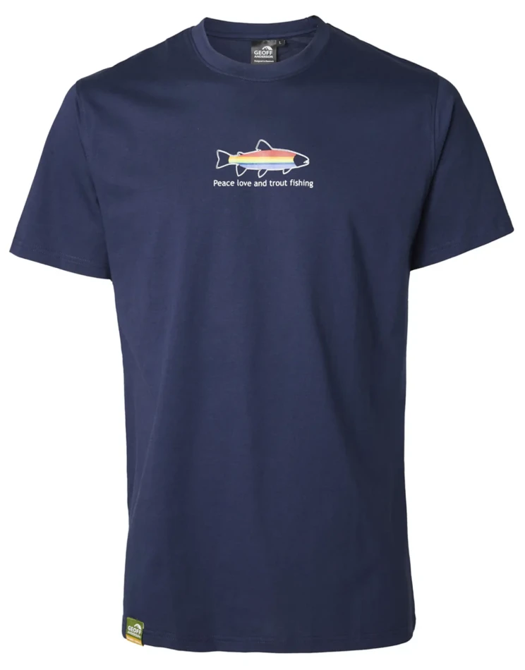 Organic Tee Peace Trout, kolor: granatowy
