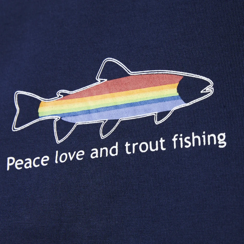 Organic Tee Peace Trout, kolor: granatowy