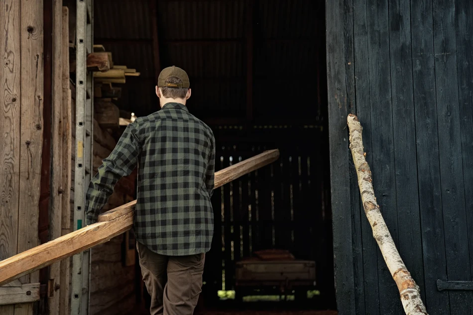 Harkila Scandinavian L/S Shirt, kolor: Green Check