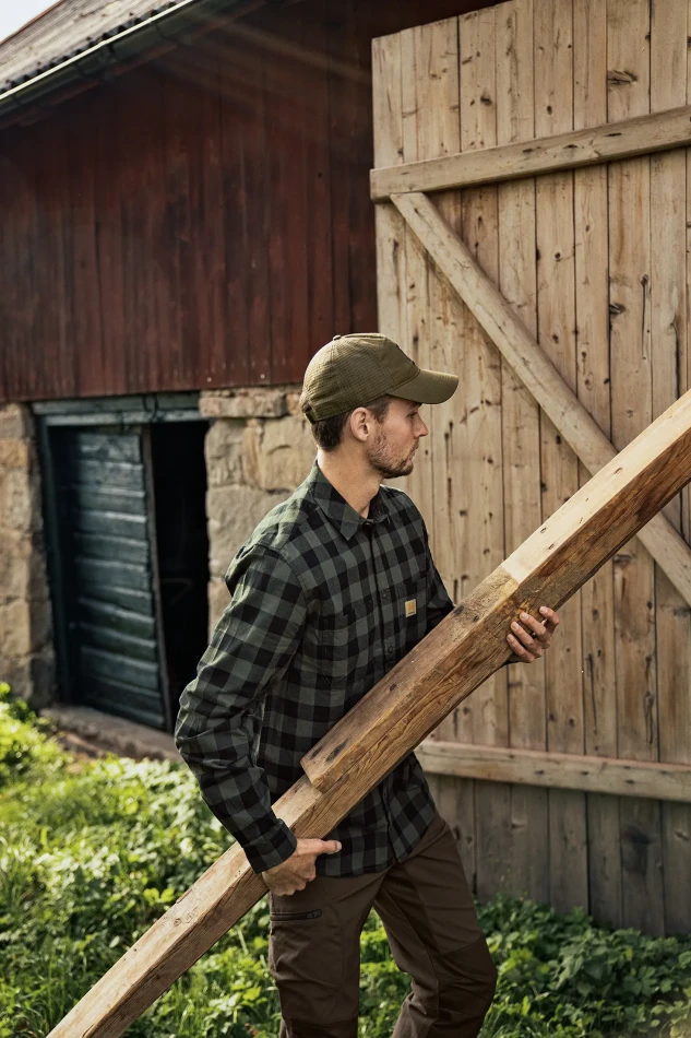 Harkila Scandinavian L/S Shirt, kolor: Green Check
